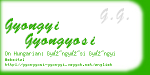 gyongyi gyongyosi business card